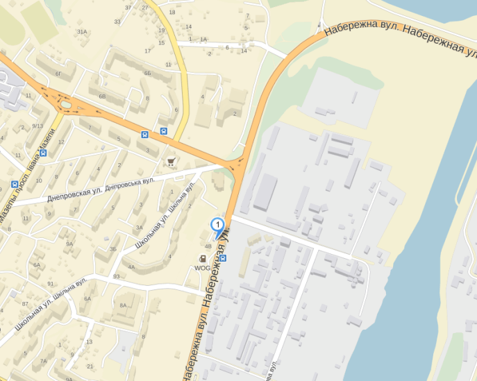 карта Вышгород